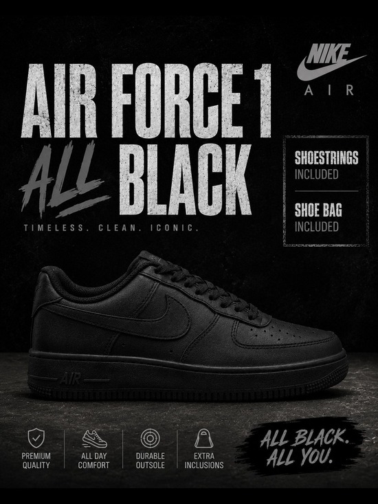 Nike Air Force Other - Nike Kids Air Force 1 Low Top Sneakers Black